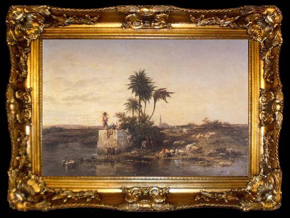 framed  Charles Tournemine Recollection of Asia Minor, ta009-2